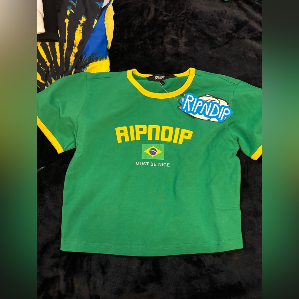 Ripndip BRAZIL CROPPED RINGER TEE